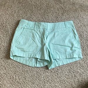 J. Crew mint chino shorts
